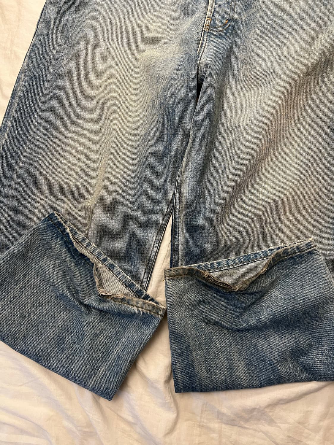 shapesUSA baggy blue denim 워시드 블루 데님 32 상품이미지3