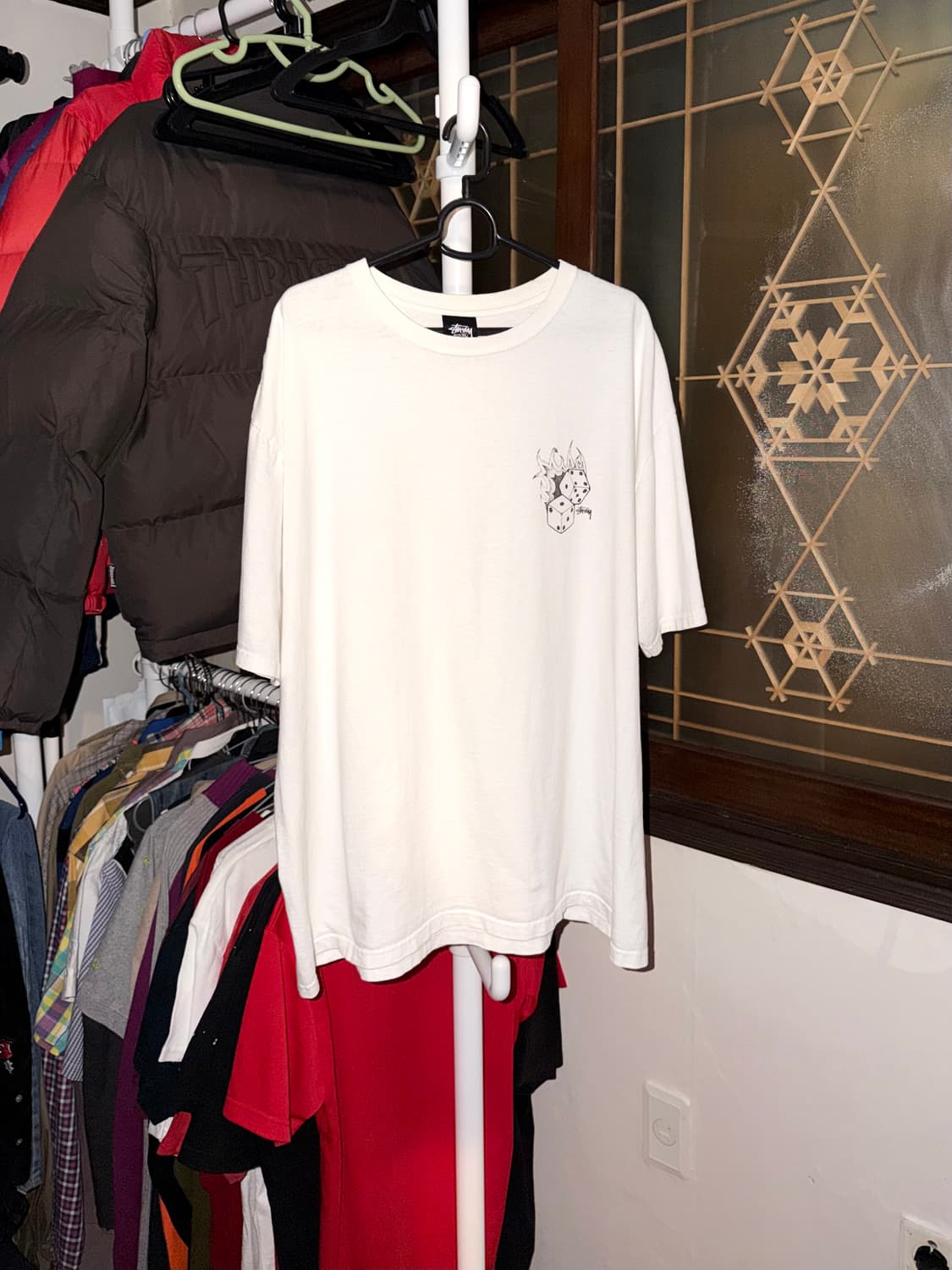 스투시 파이어 다이스 티셔츠 화이트 XL 상품이미지3