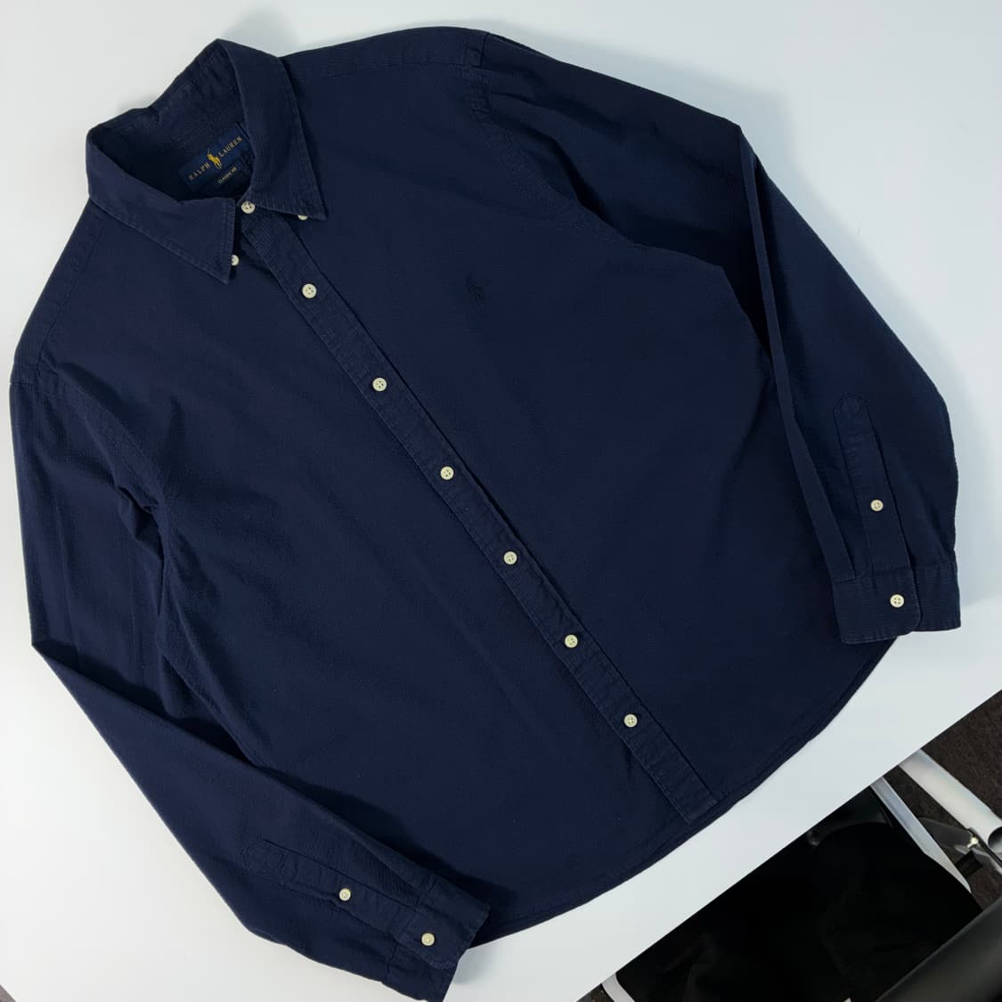 Polo  폴로 랄프로렌 신형 자수 네이비 시어서커 셔츠  상품이미지2