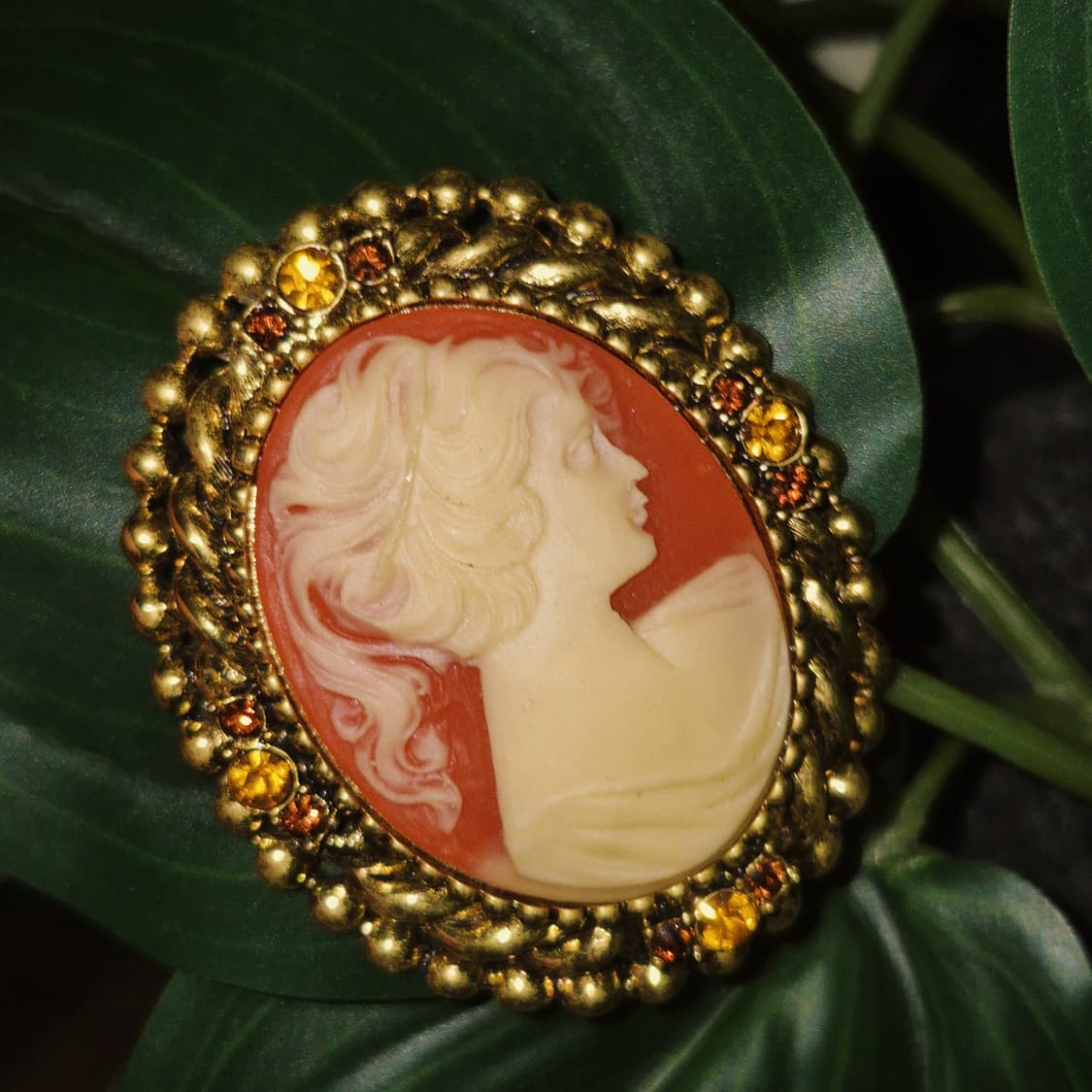 80s 미국 케네스제이 빅 카메오 코스튬 브로치 상품이미지5