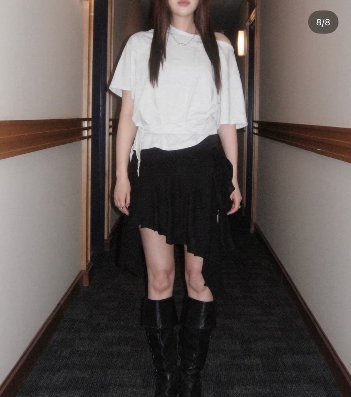 (페스벌룩) DODE x DAY 언발 티셔츠: 멜란지 색상 상품이미지2