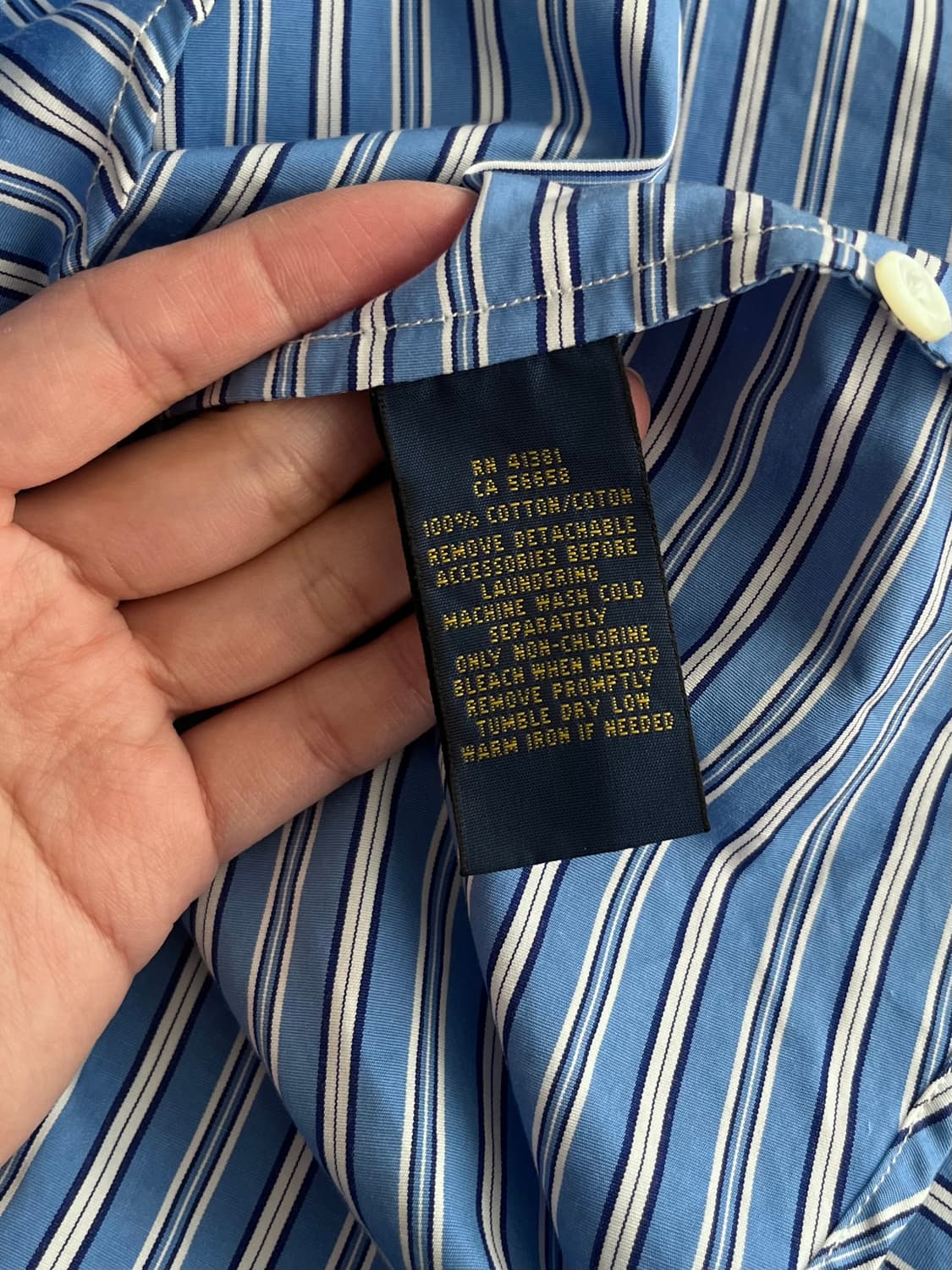 2) 폴로 랄프로렌 셔츠 원피스 블루 상품이미지5