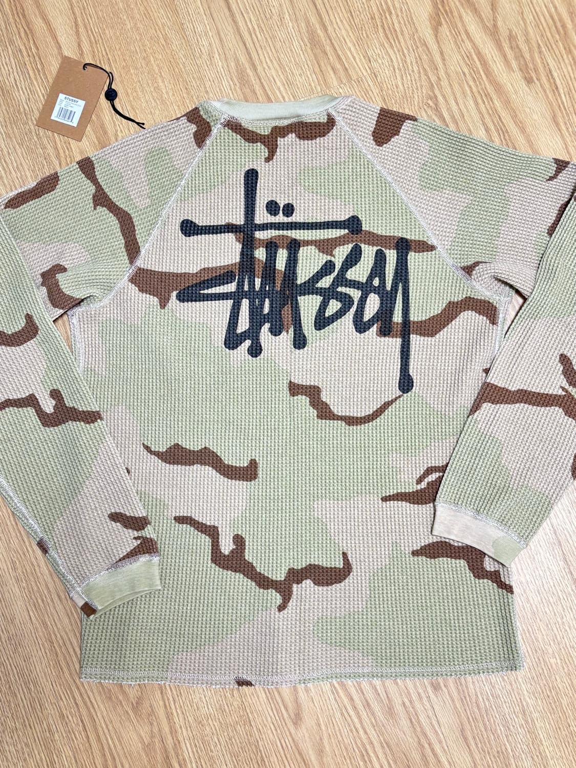 STUSSY 스투시 래글런 써멀 롱슬리브 크루 S / 샌드카모  상품이미지5