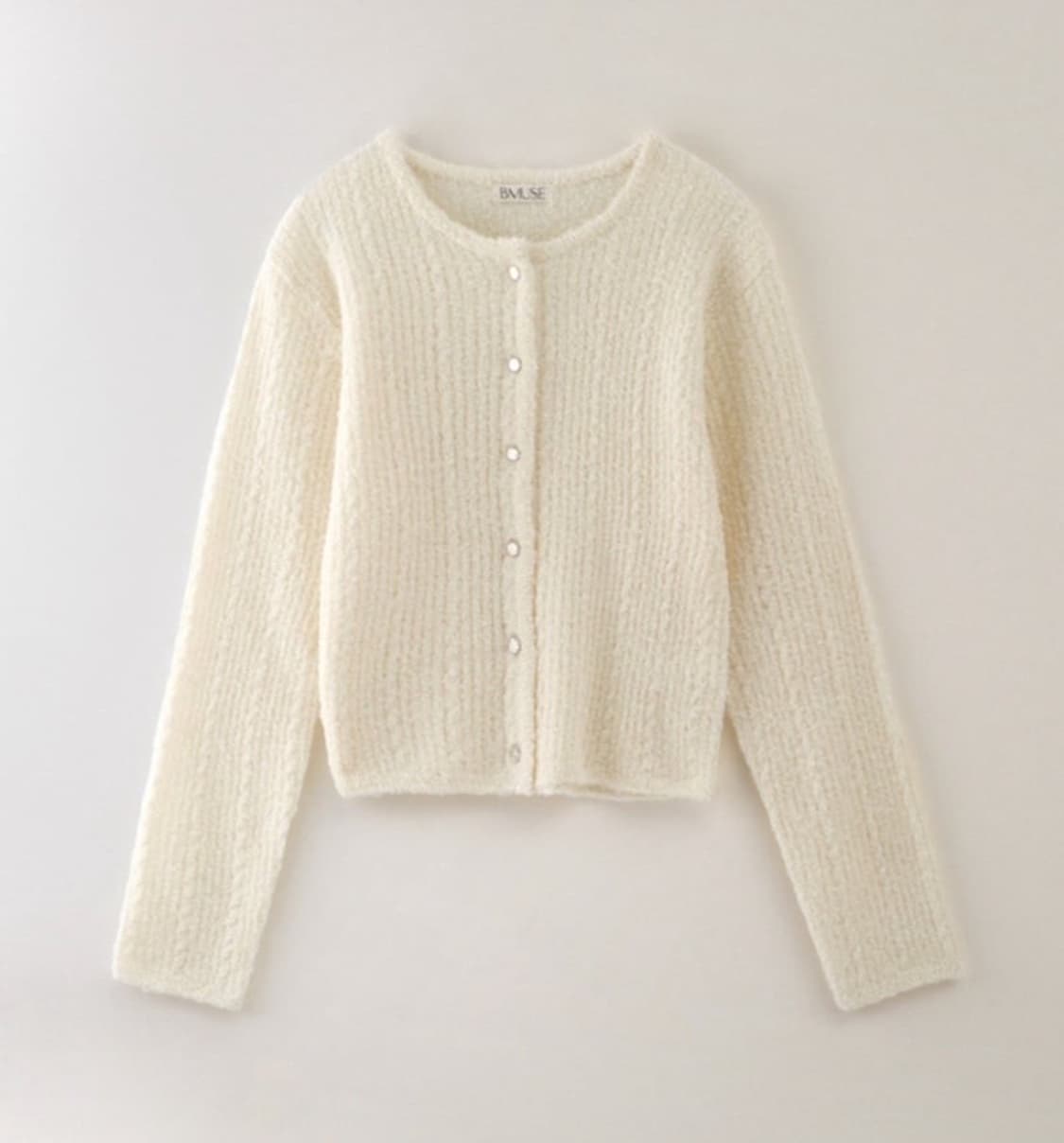 비뮤즈 베뉴엣 코엘 부클 가디건 크림 단종 상품이미지6