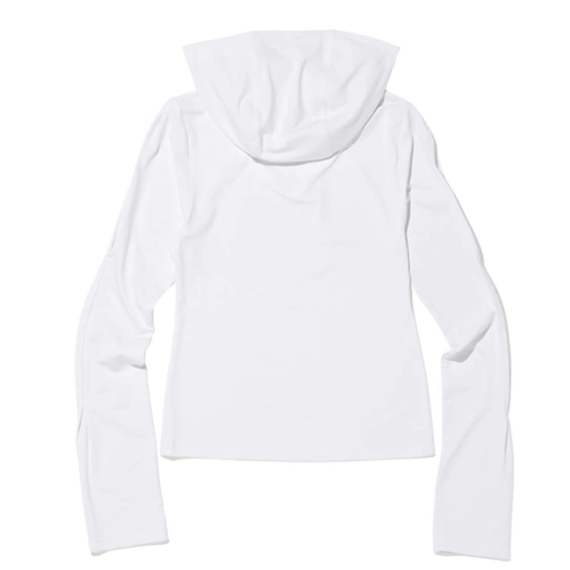 미스치프 후디드 시어링 오버랩 탑 화이트 상품이미지2