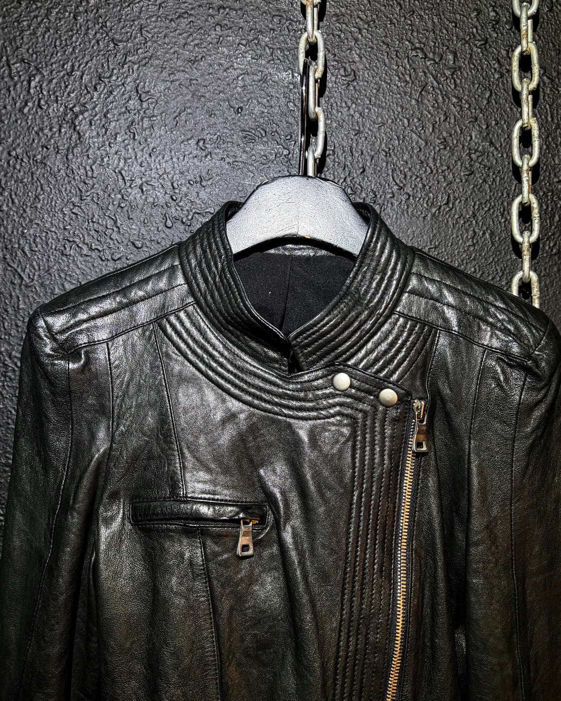 Power Shoulder Leather Jacket 상품이미지5