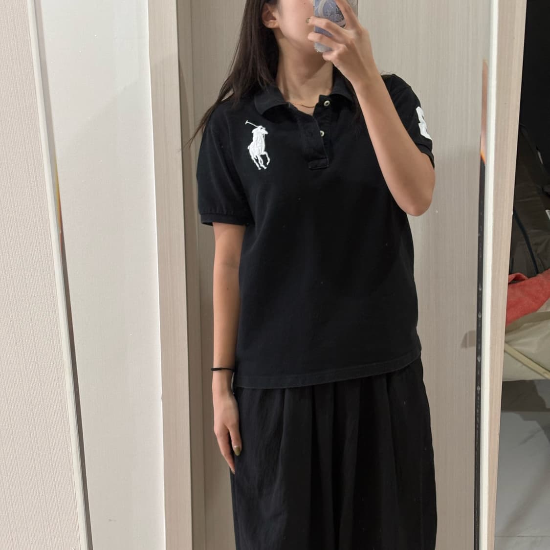 폴로 랄프로렌 빅포니 반팔 카라티 블랙 (M) 상품이미지1