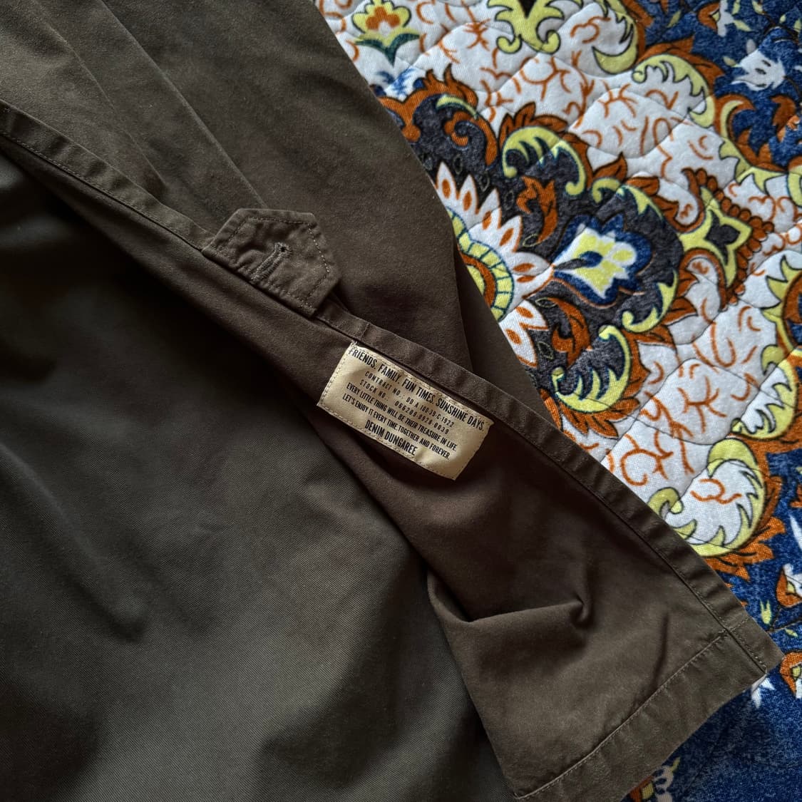 빈티지 밀리터리 데님 던가리 레이어드 디테일 벌룬 카고 팬츠   상품이미지4