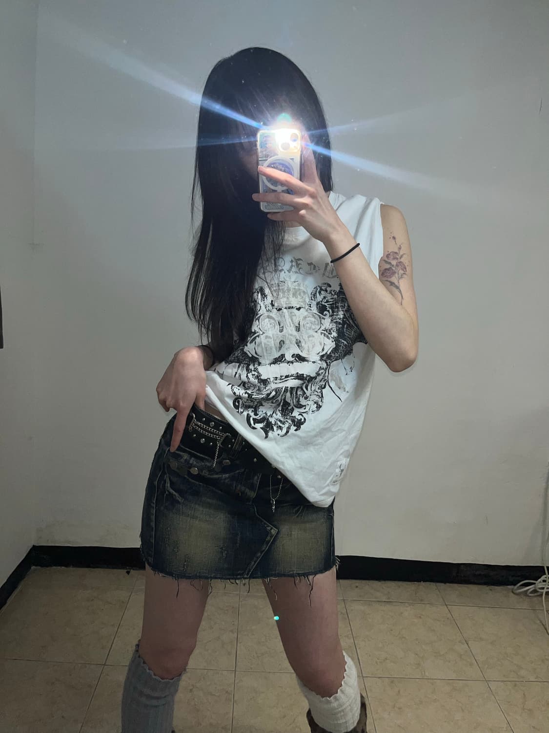 Buckaroo 스컬 프린팅 슬리브리스 상품이미지3