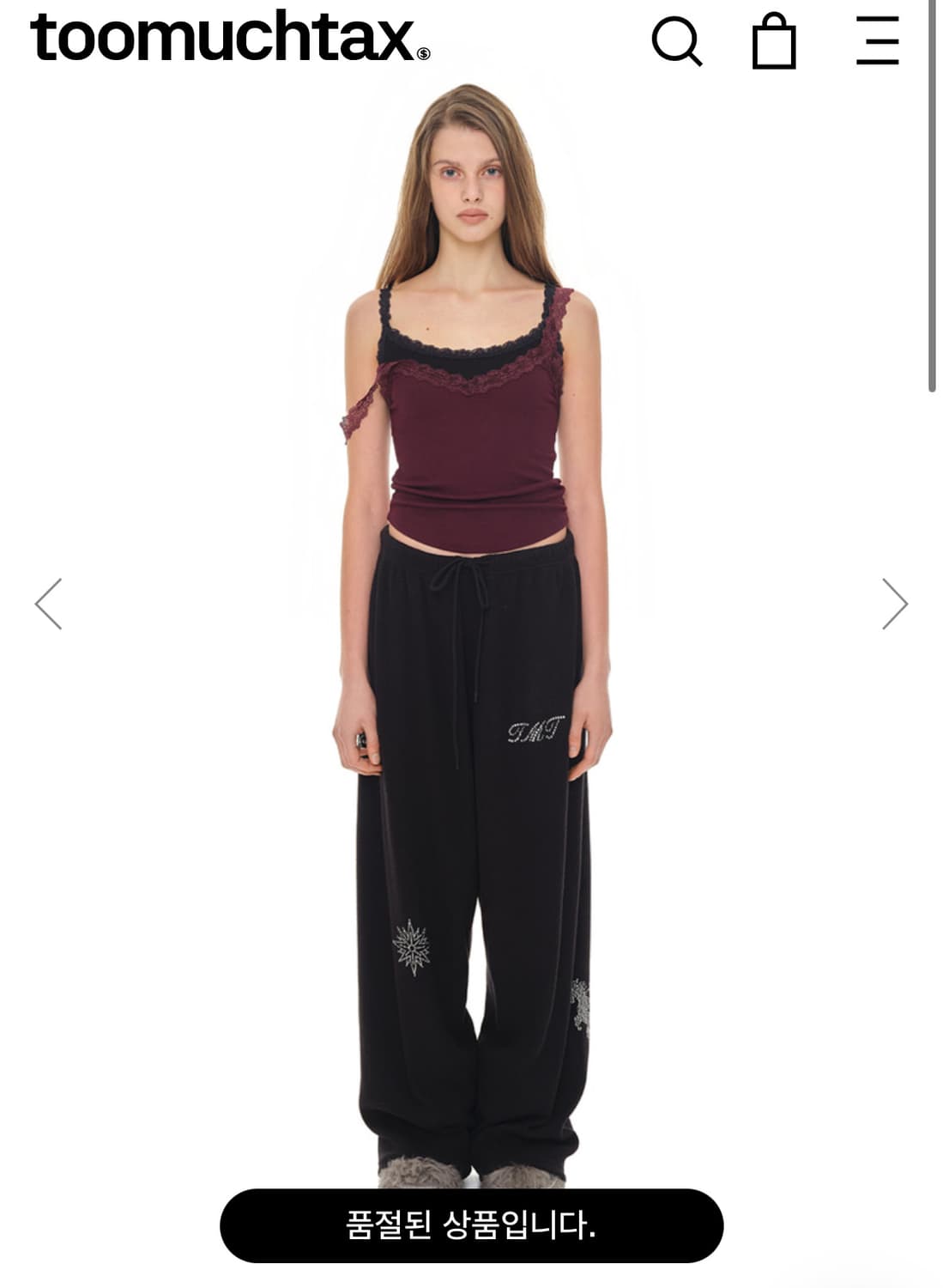 투머치택스 조디악 와플 팬츠 바지 상품이미지1