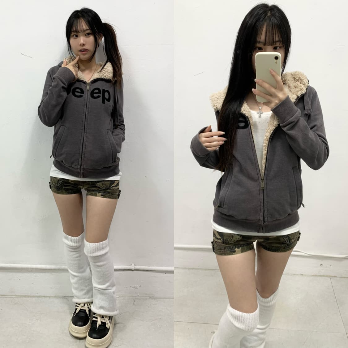 [JEEP] 지프 y2k 퍼 후드집업 상품이미지1