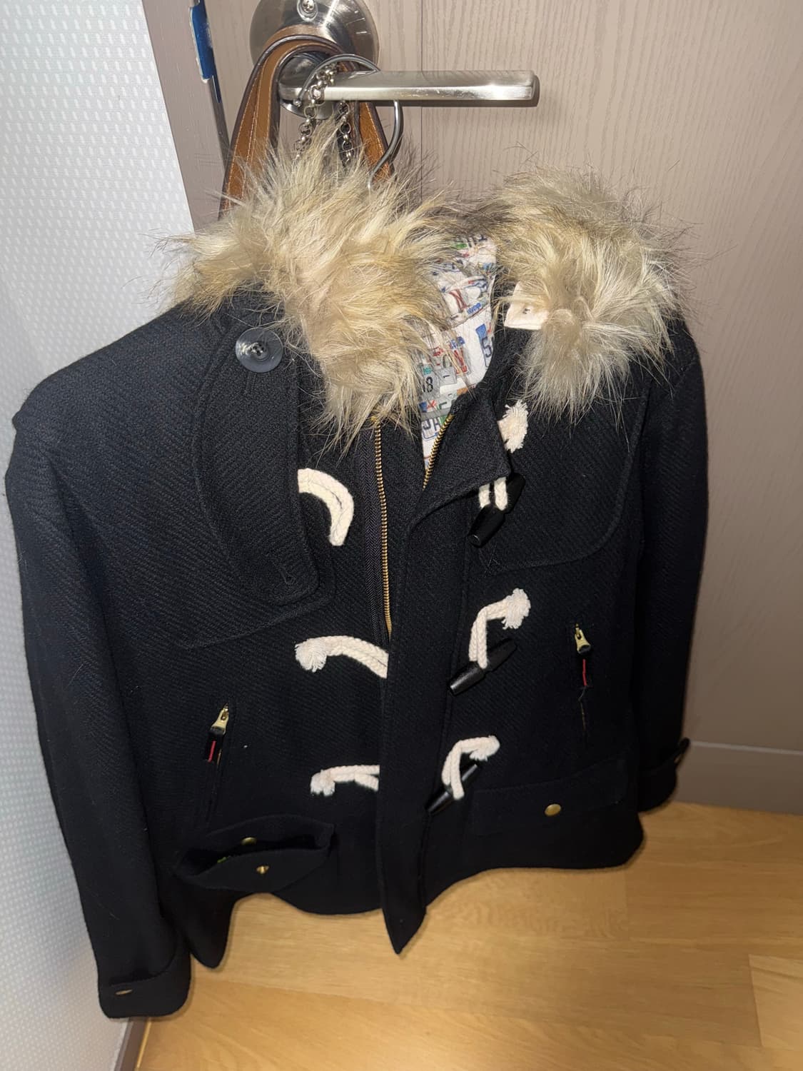 사파리스팟 레기온 모터스 클럽 페이크 더플 코트 블랙 1 상품이미지5