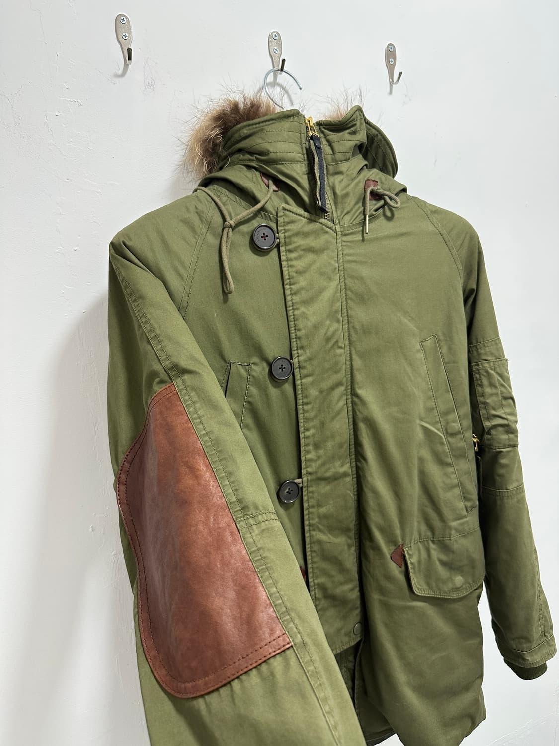 Vintage rabbit raccoon fur field jacket 상품이미지5