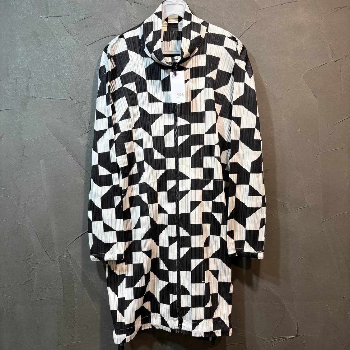 [003] PLEATS PLEASE 플리츠 플리즈 투웨이 집업 패턴 자켓 상품이미지1