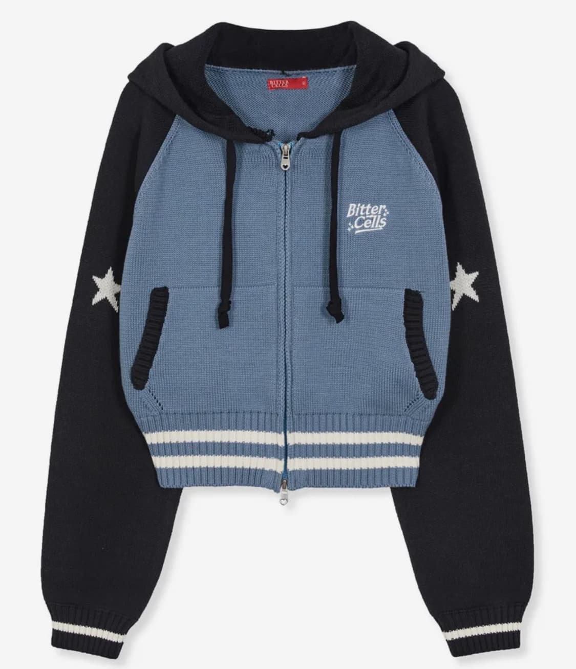 비터쉘즈 스타 니트 후드-블랙 상품이미지1