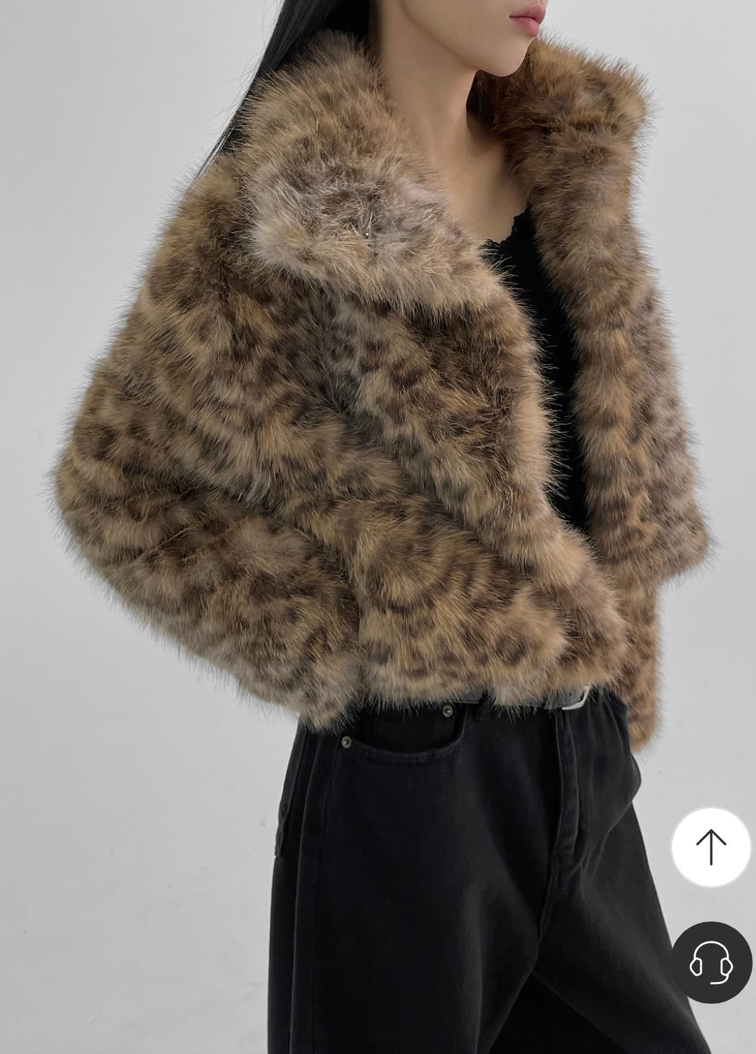 새상품) The mory park 도매택 레오파드 퍼자켓 (정가 15만원 상품이미지2