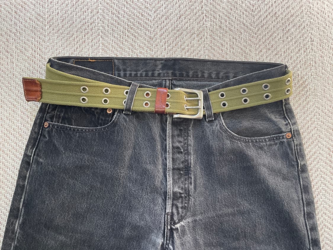 빈티지 Wrangler 더블 아일렛 캔버스 웹벨트 상품이미지1