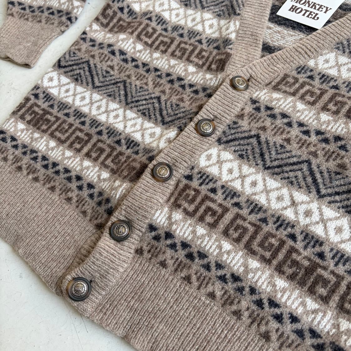 90s Old Rive 빈티지 울 가디건 L 상품이미지4