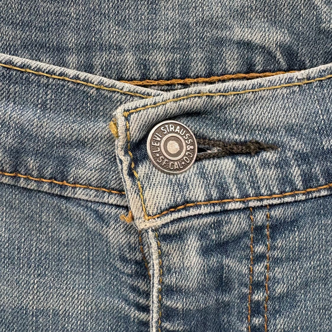 리바이스 데미지 워싱 청바지 34in 상품이미지4