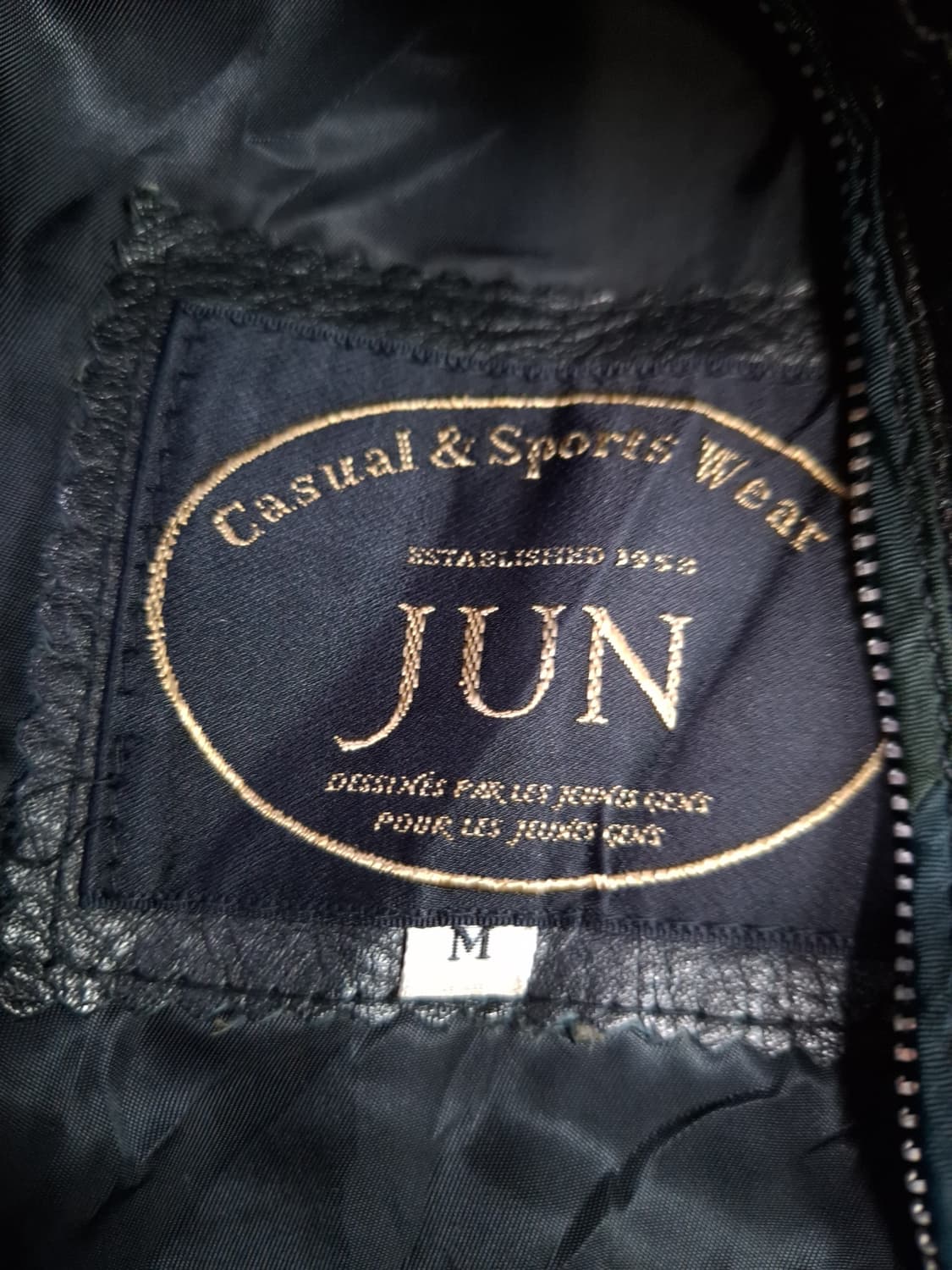 오리지날 90's 일본판 준 JUN 리얼레더 항공자켓 상품이미지4