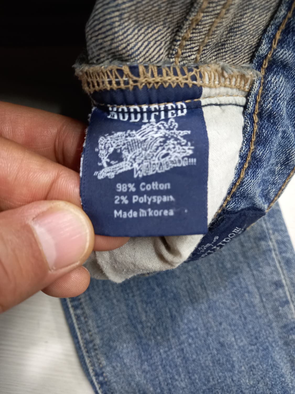 30 MODIFIED Kor 워싱 스판 슬림일자진 30-171 상품이미지9