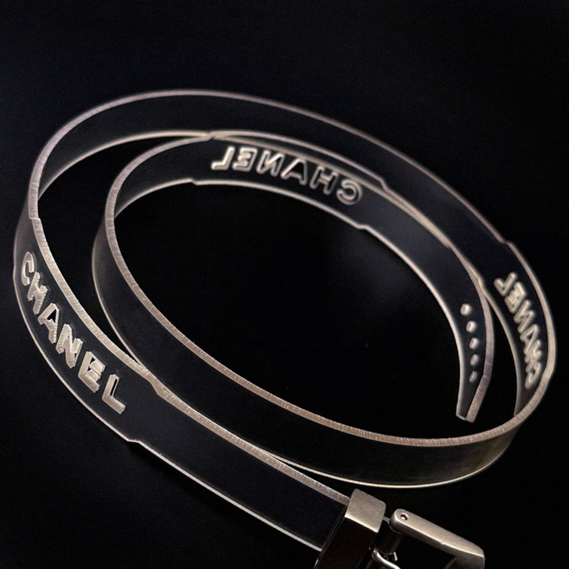 샤넬 99P 클리어 PVC 슬림 벨트 상품이미지3