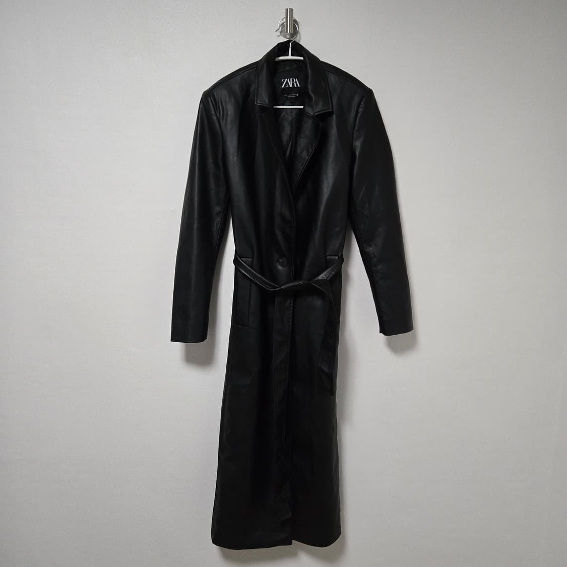 자라 에코레더 롱 코트 / 여성 코트/ 여자 코트  상품이미지4