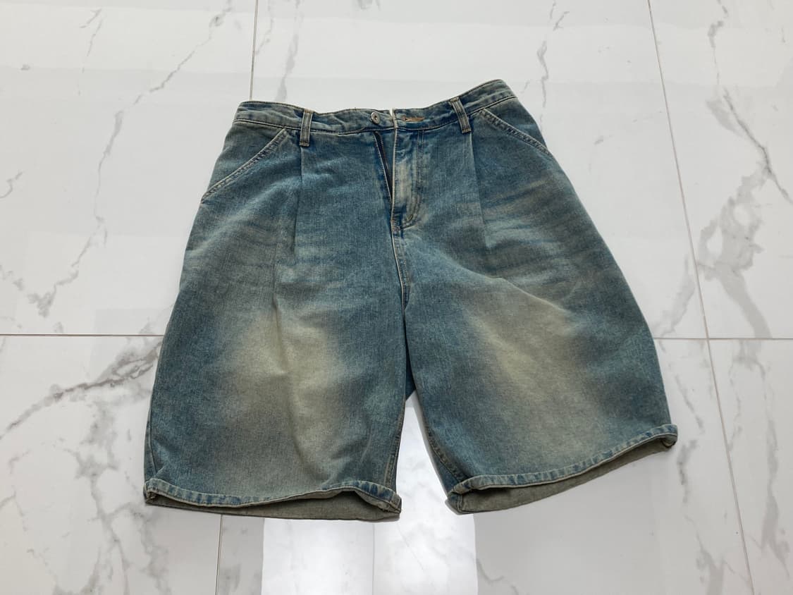 왓츠더유즈 유니섹스 버뮤다 데님 반바지 M 상품이미지3