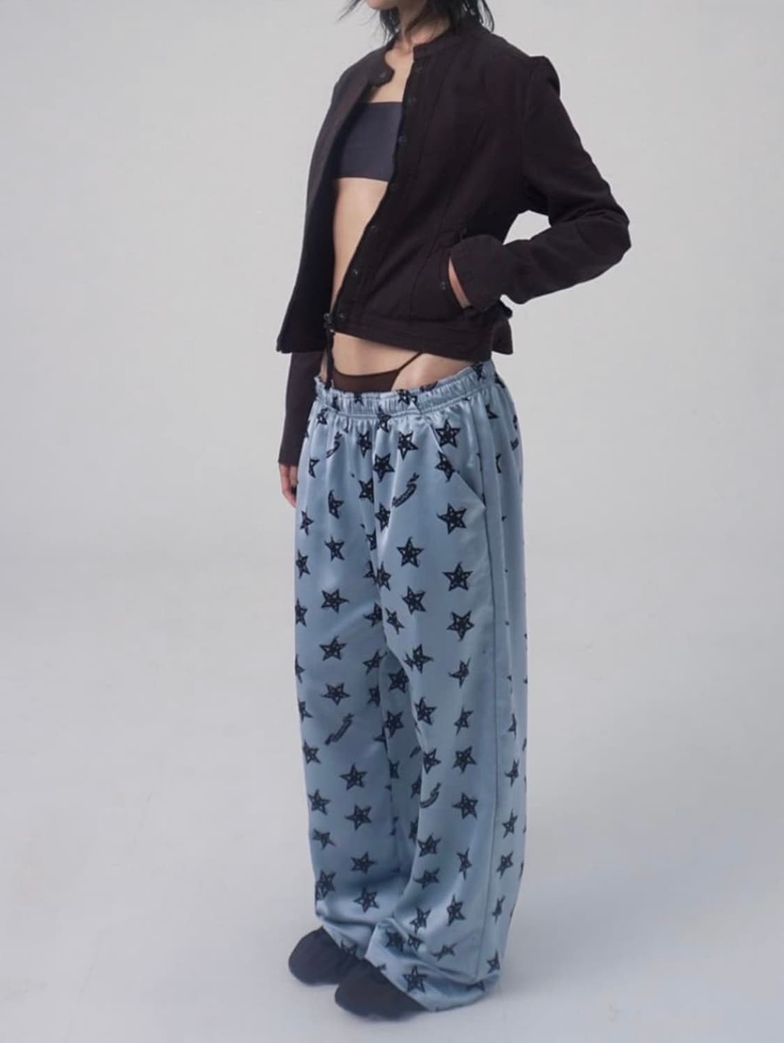 라라미미 star charm satin pants 상품이미지1
