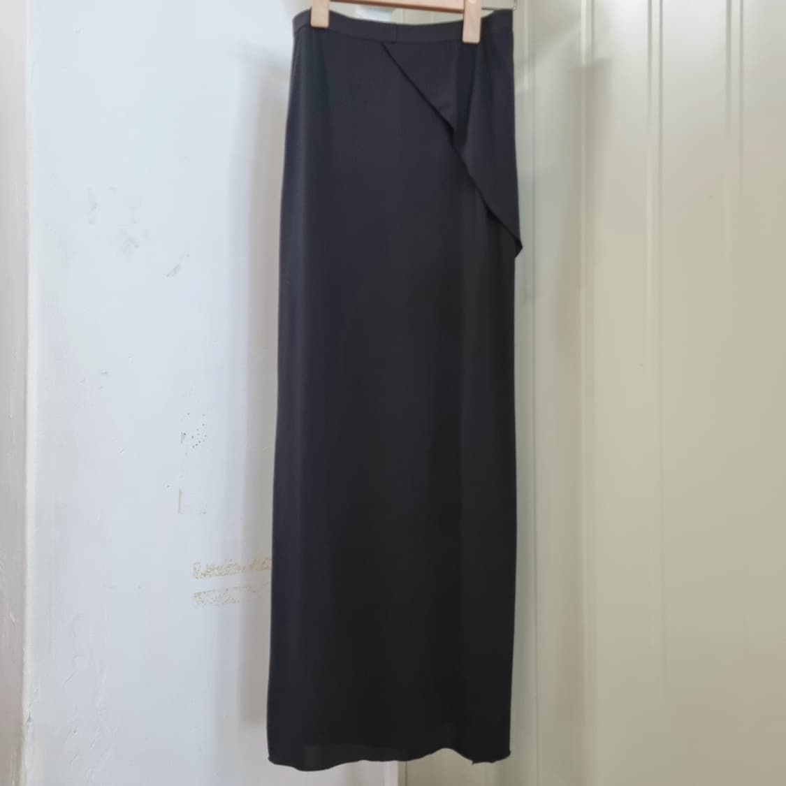 릭오웬스 릴리즈 뒷트임 드레이핑 스커트 치마 20SS (38)택달린새상품 상품이미지4