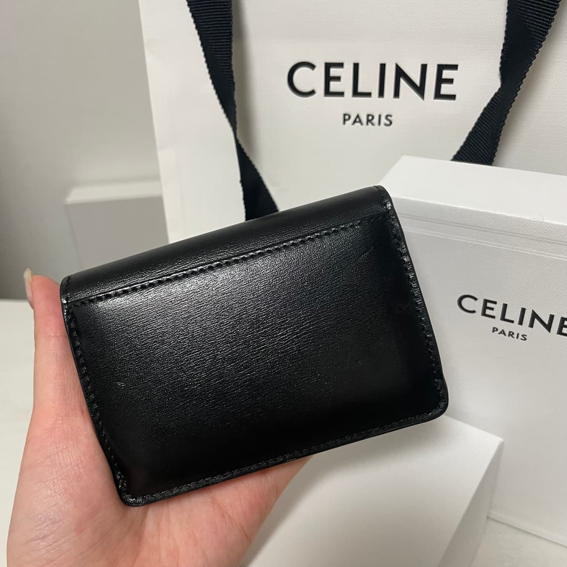 셀린느 트리옹프 카드지갑 블랙 풀구성 상품이미지8