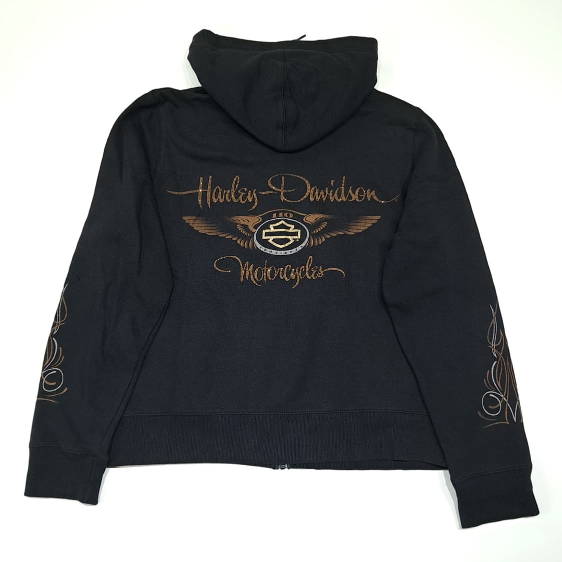 CL342 XL 할리데이비슨 코튼폴리 110주년기념스터드 블랙 후드집업 상품이미지8