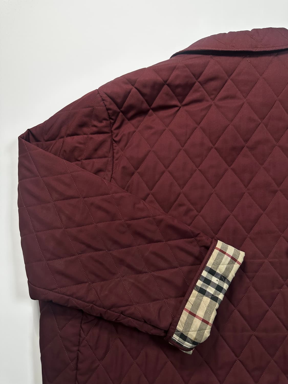 버버리 퀄팅 자켓 버건디 상품이미지6