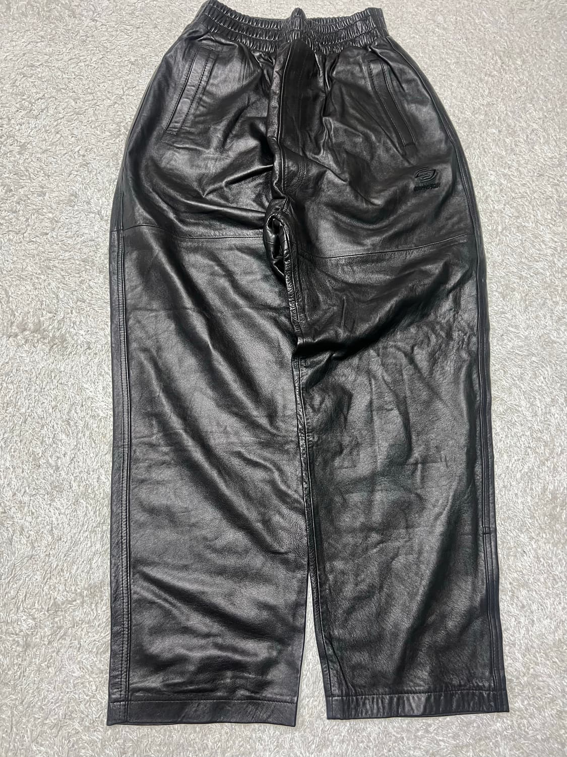 [2]언더마이카 플래더 리얼 램스킨 워시드 와이드팬츠 상품이미지3