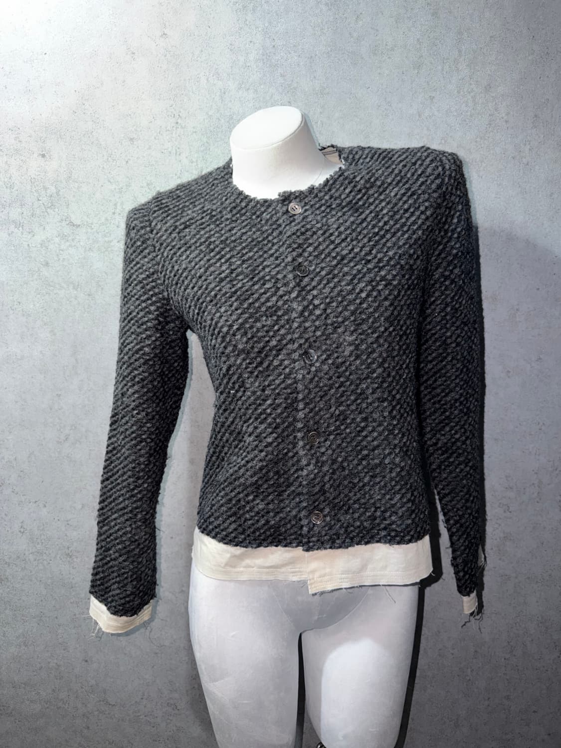 꼼데가르송 레어이드 울 니트 가디건 상품이미지7