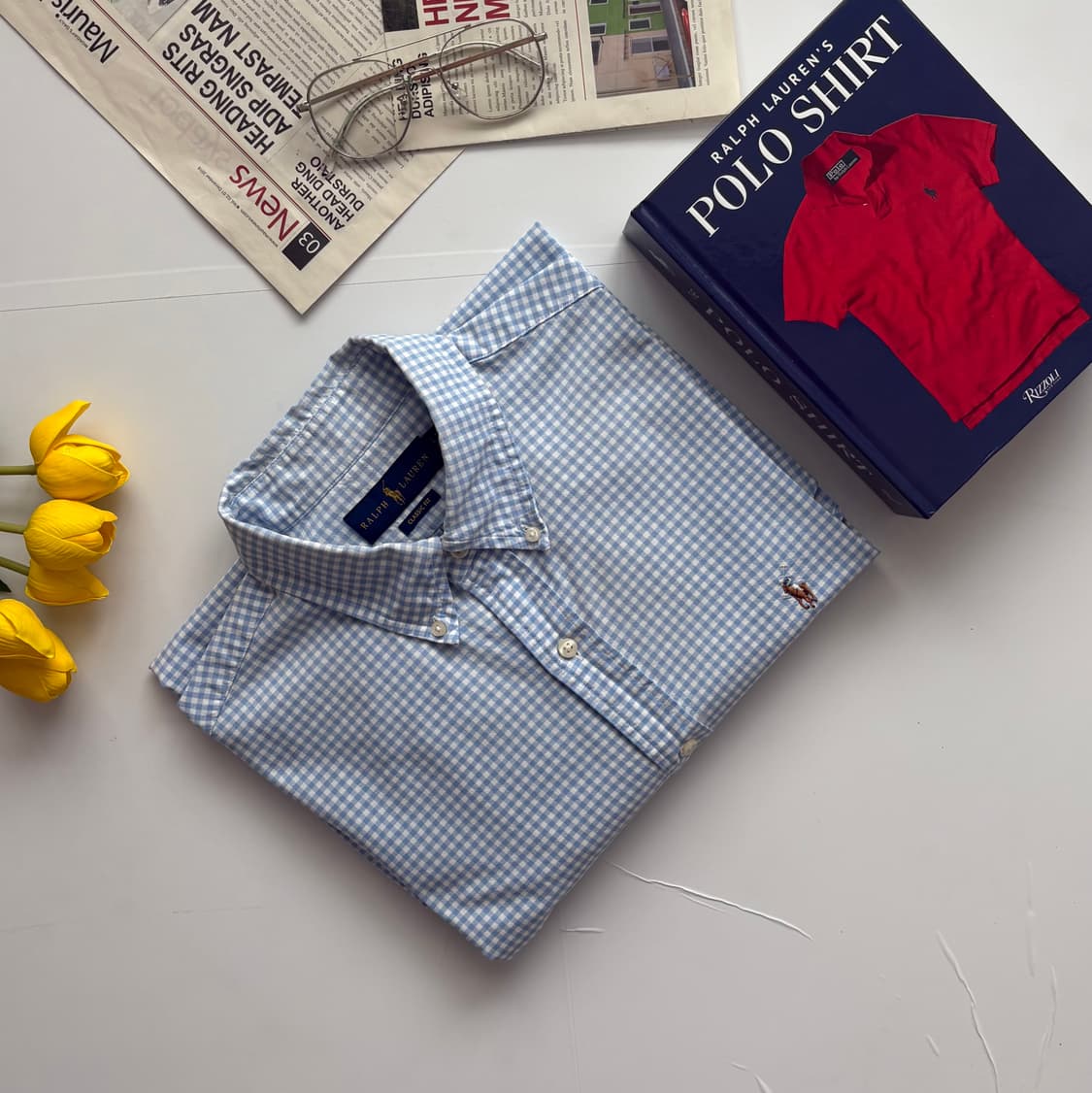 Polo 폴로랄프로렌 QR 체크 반팔 셔츠 상품이미지3