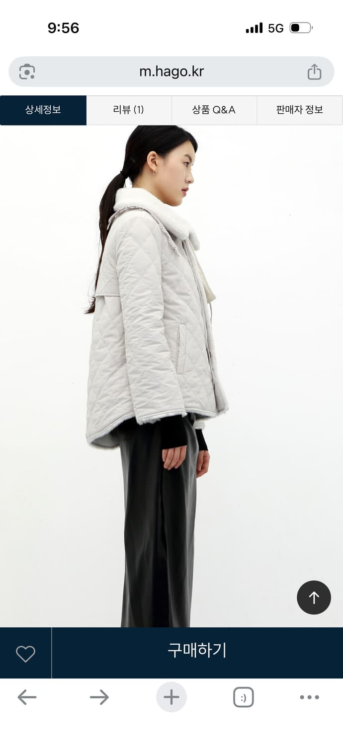 세컨드 아르무아 judie 퀄팅 패딩 리버시블 퍼자켓 골프패딩자켓 상품이미지5