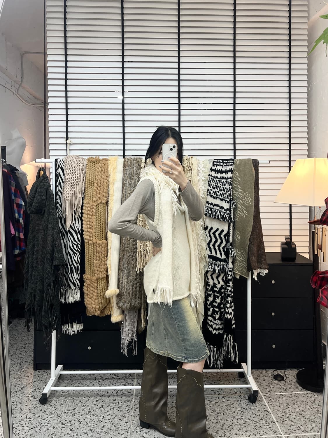ivory cozy knit vest 상품이미지1