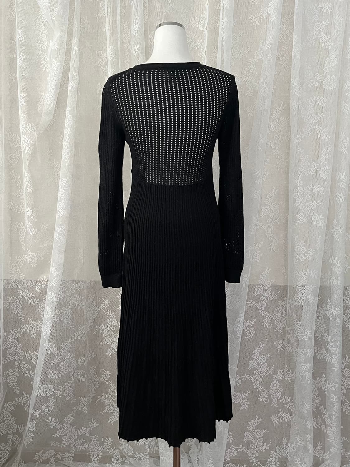 S) 빔바이롤라 니트 롱 원피스 블랙 상품이미지2