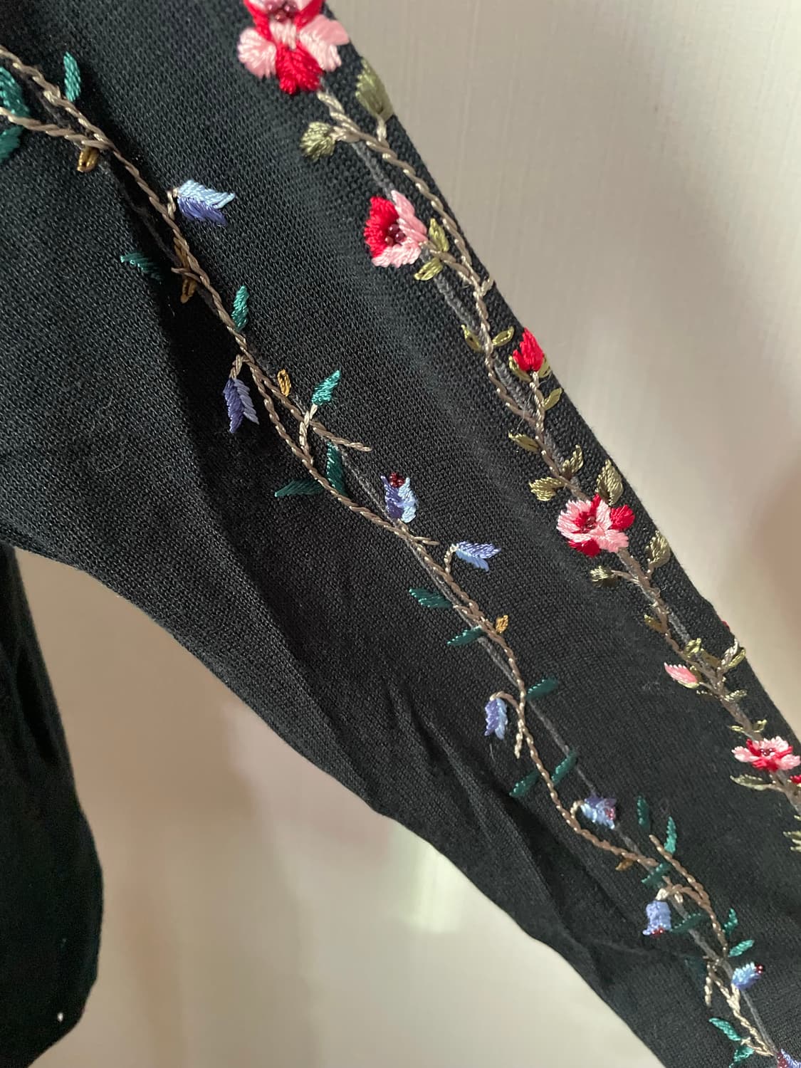 빈티지 플라워 자수 니트 가디건 상품이미지2