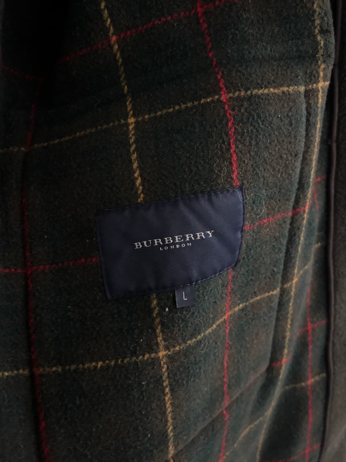Burberry 버버리 다크 카키 울 더플 코트 상품이미지4