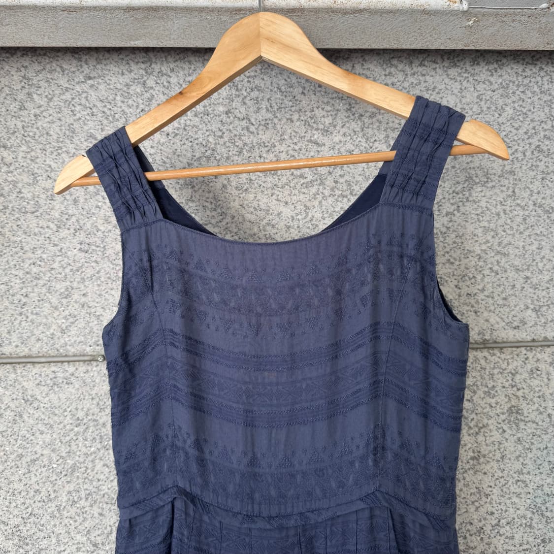 VTG 패턴 프릴 코튼 롱 원피스 상품이미지5