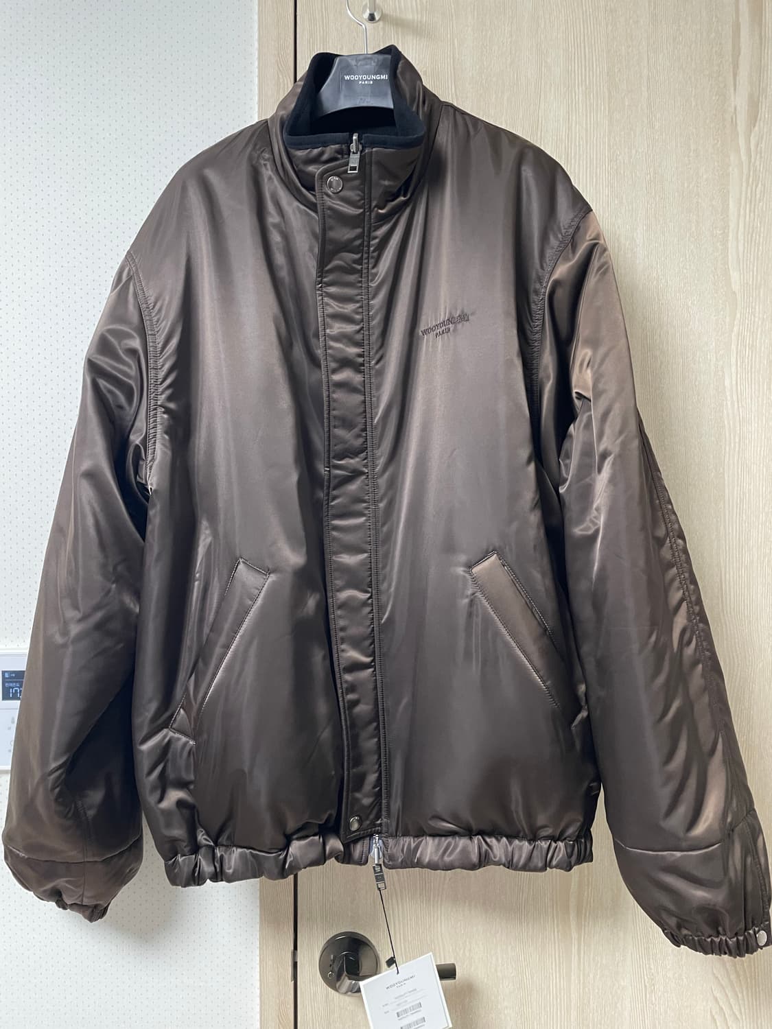 52사이즈 새상품, 우영미 25fw 블랙 리버서블 모크넥 자켓 상품이미지6