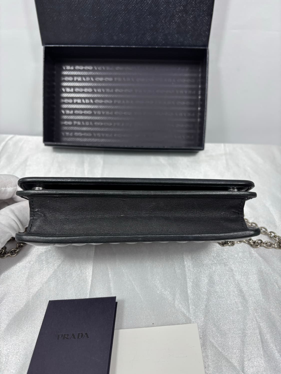 (풀구성)프라다 다이어그램 은장 숄더 체인크로스백 상품이미지7