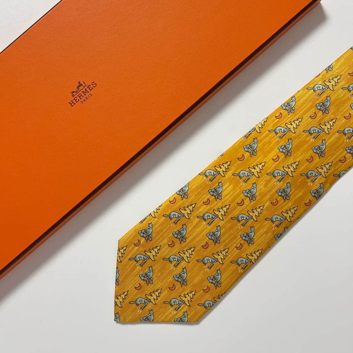 정품 명품 에르메스 넥타이 - 케이스포함 상품이미지1
