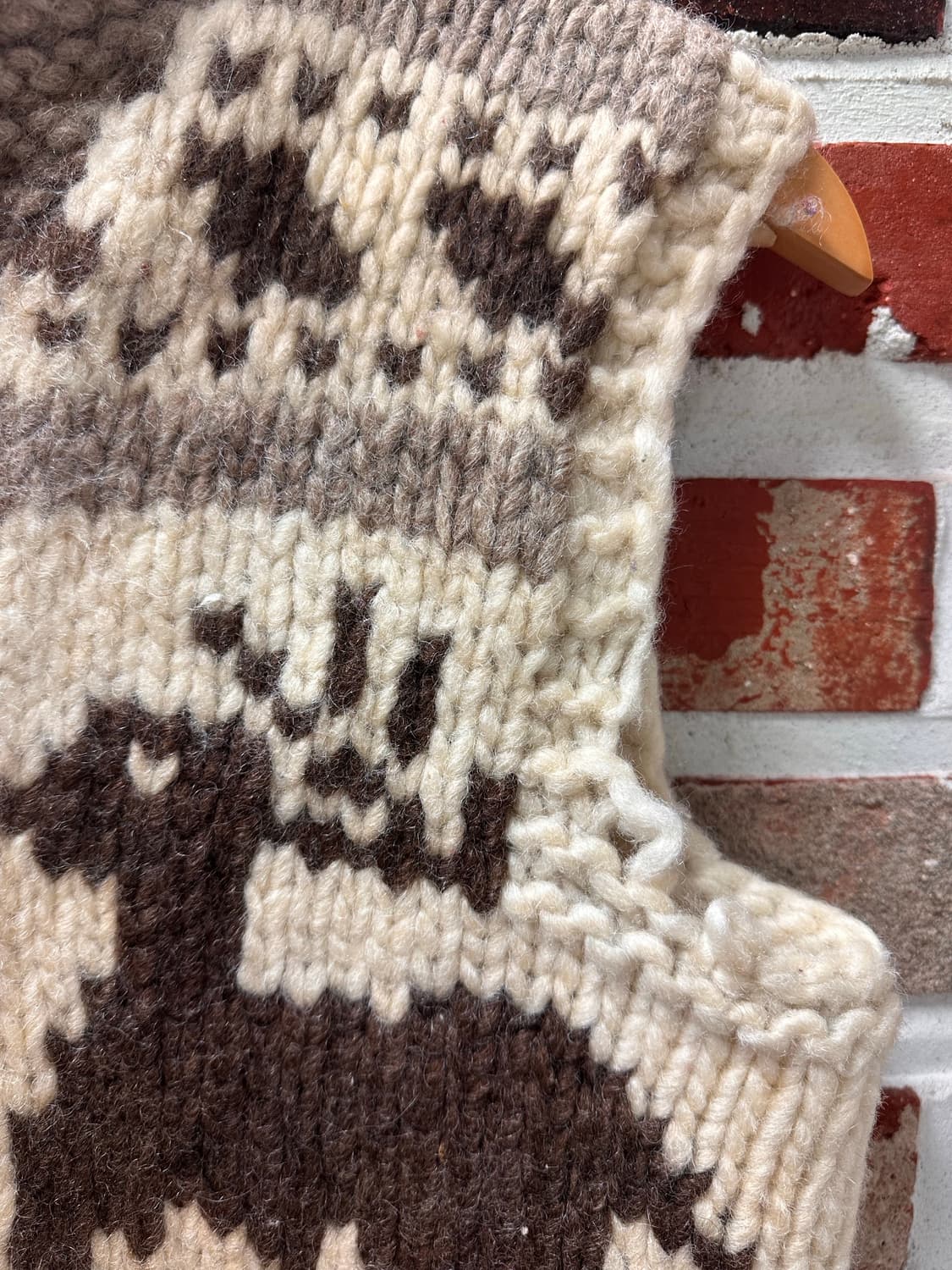 (OS)90s 캐나다 헤비울 코위찬 베스트 상품이미지4