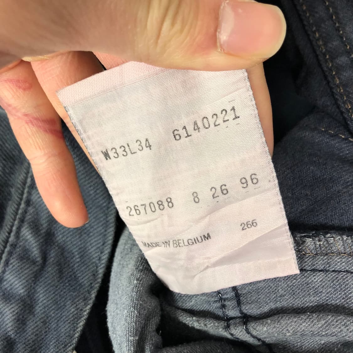 1990s 리바이스 614 오렌지탭 흑청 데님팬츠  상품이미지8