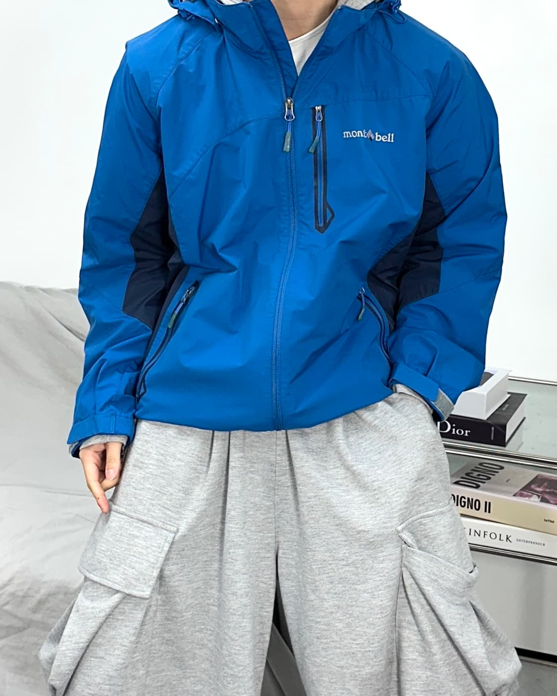 몽벨 블루 액티브쉘 윈드스토퍼 바람막이 XL 상품이미지2