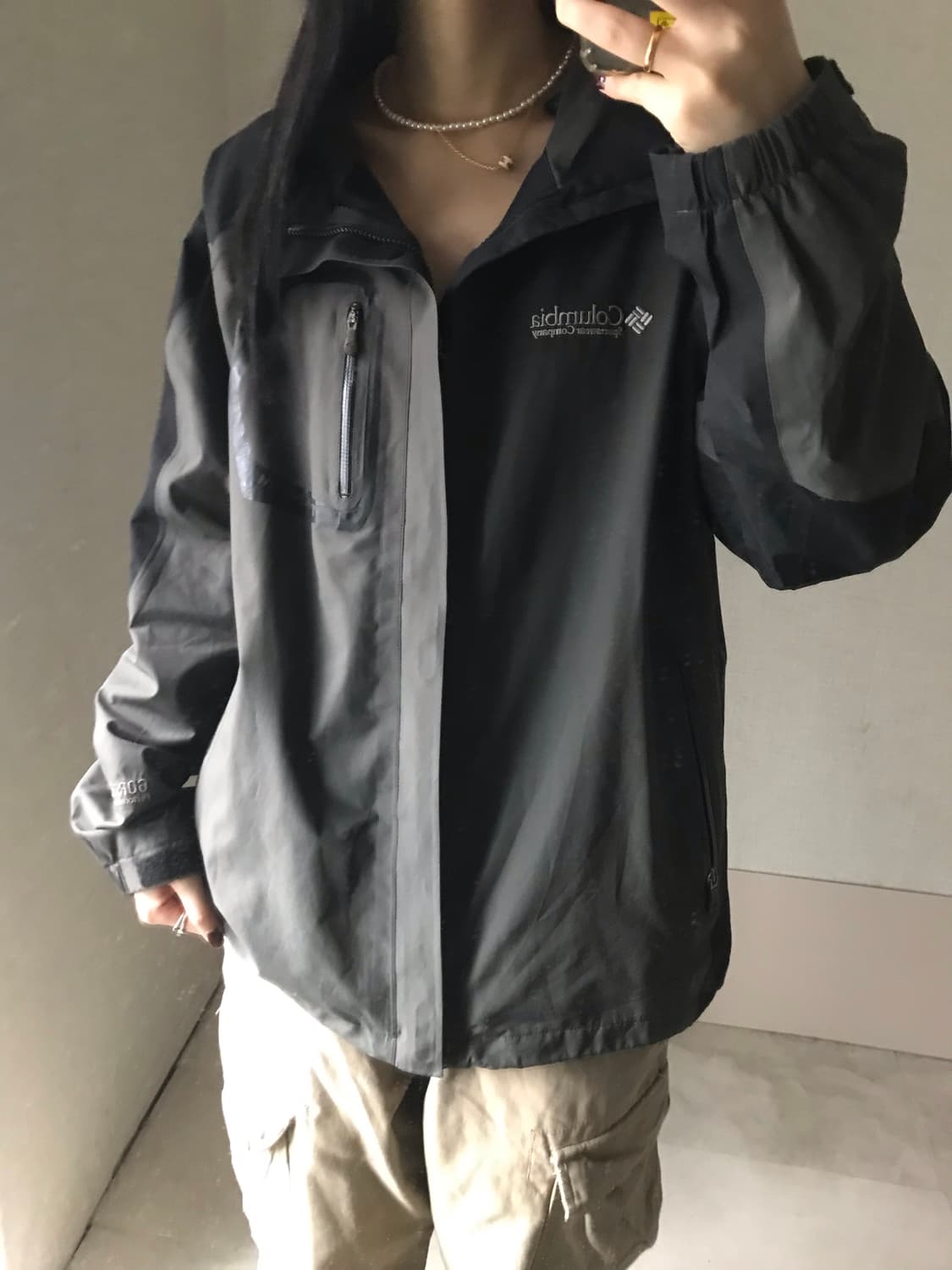 콜롬비아 카키그레이 바람막이 상품이미지2