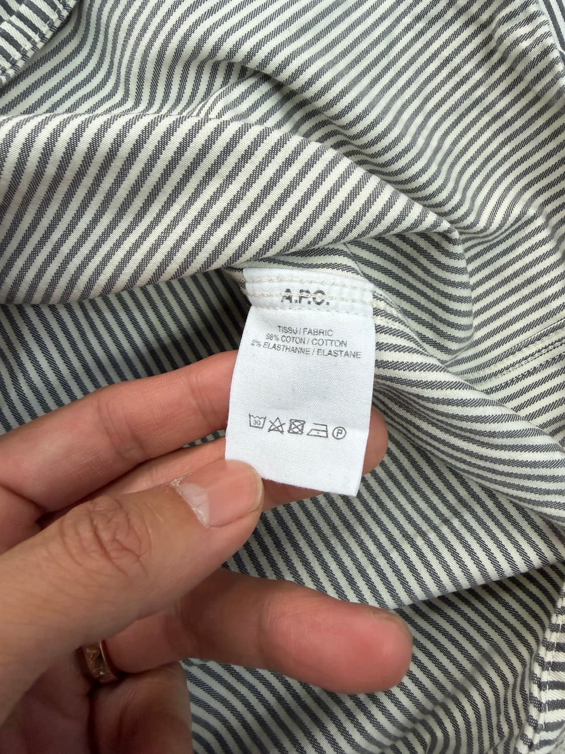 정품) APC 아페쎄 남성 스트라이프 셔츠겸 자켓 M 상품이미지6